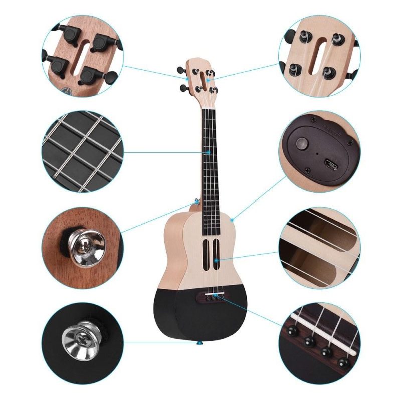 Strings and Accessories |   U1 23″ Smart Concert Ukulele Ukelele Uke Kit Wood Musical Instruments Strings & Accessories