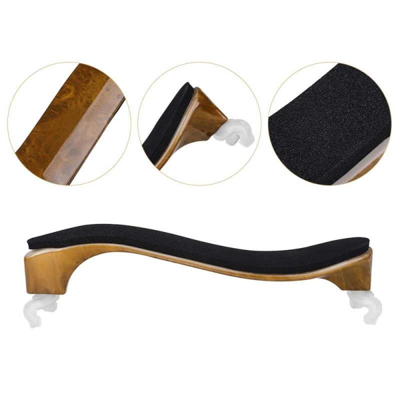 Strings and Accessories |   Violin Shoulder Rest for 4/4 and 3/4 Violins with Adjustable Feet Thick Foam Pad Suitable for Different Neck Lengths Red Musical Instruments Red