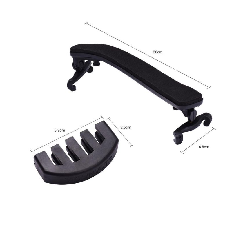 Strings and Accessories |   Violin Shoulder Rest Mute Strings Set Violin Part Replacement Kit for 3/4 4/4 Violins Black Musical Instruments Black