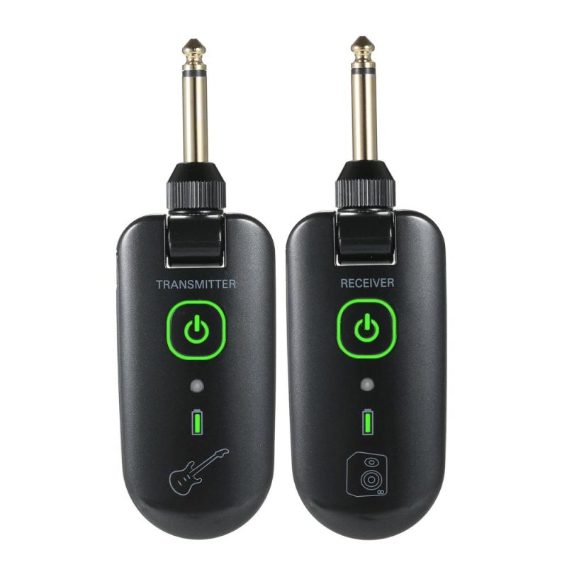 Strings and Accessories |   W3 Portable UHF Wireless Guitar Transmitter and Receiver Set Black Musical Instruments Black