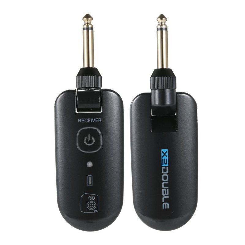 Strings and Accessories |   W3 Portable UHF Wireless Guitar Transmitter and Receiver Set Black Musical Instruments Black