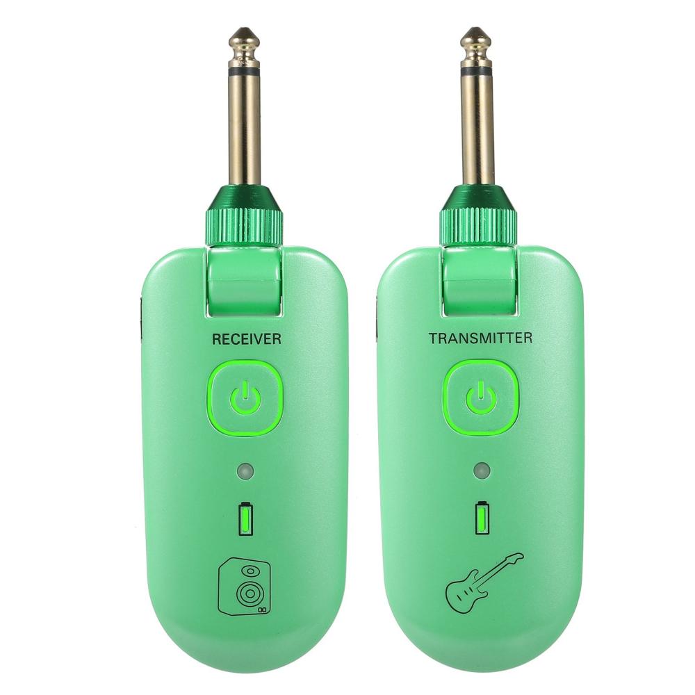 Strings and Accessories |   W3 Portable UHF Wireless Guitar Transmitter and Receiver Set Green Musical Instruments Green