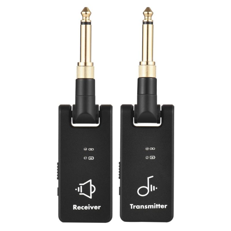 Strings and Accessories |   WP-8 Wireless Transmission System 2.4G Rechargeable Electric Guitar Receiver & Transmitter Black Musical Instruments Black