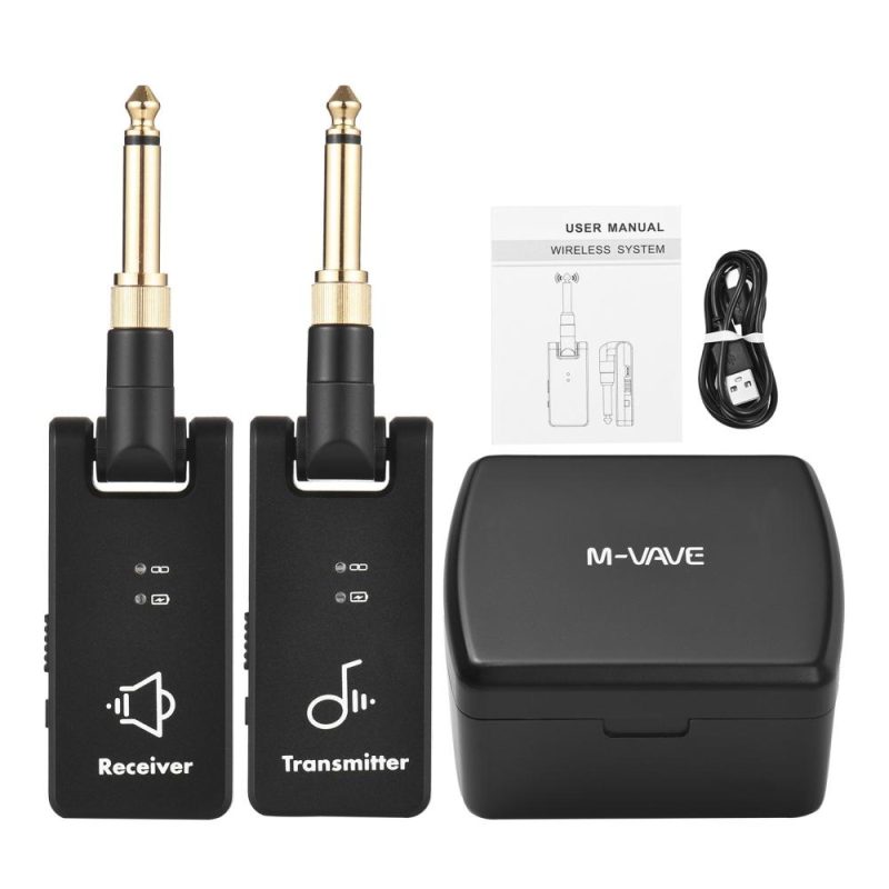 Strings and Accessories |   WP-8 Wireless Transmission System Electric Guitar Receiver & Transmitter Black Musical Instruments Black