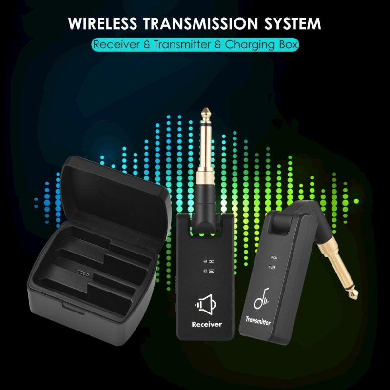 Strings and Accessories |   WP-8 Wireless Transmission System Electric Guitar Receiver & Transmitter Black Musical Instruments Black