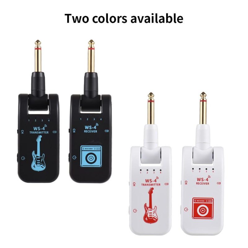 Strings and Accessories |   WS-4 2.4G Wireless Guitar System – Unleash Your Performance White Musical Instruments Strings & Accessories