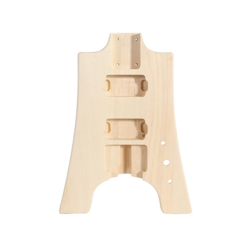 Strings and Accessories |   WT-1 DIY Unfinished Electric Guitar Kit Guitar Barrel Blank Wooden Guitar Body Natural Wood Musical Instruments Natural Wood