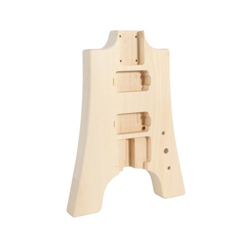 Strings and Accessories |   WT-1 DIY Unfinished Electric Guitar Kit Guitar Barrel Blank Wooden Guitar Body Natural Wood Musical Instruments Natural Wood