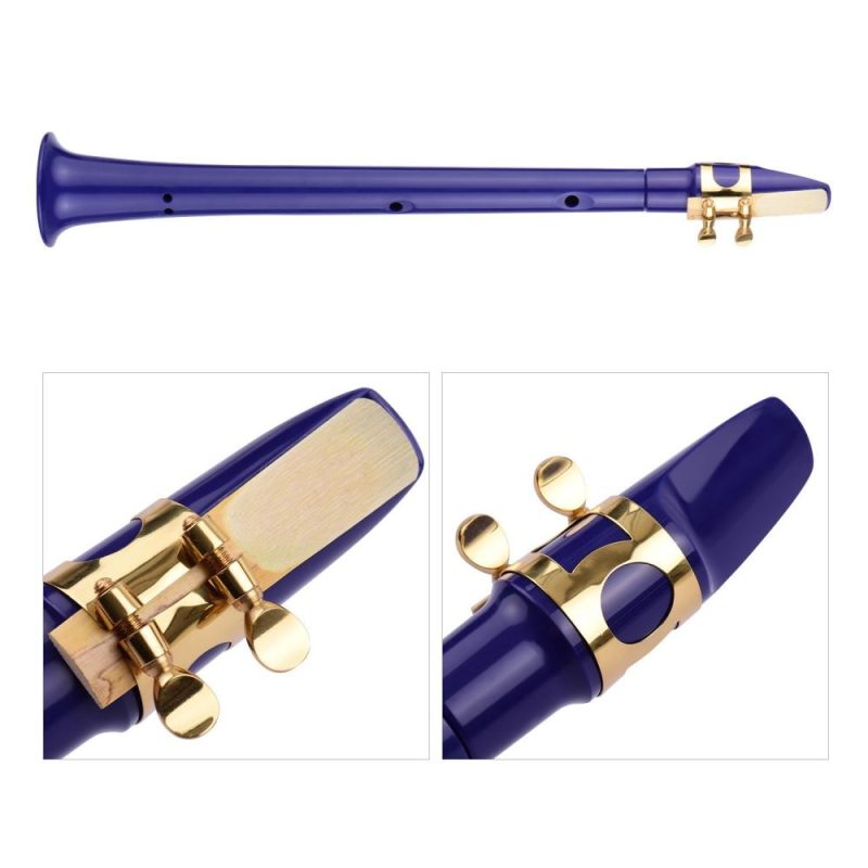 Woodwinds |   11-hole Mini Pocket Saxophone ABS Material Blue Musical Instruments Blue