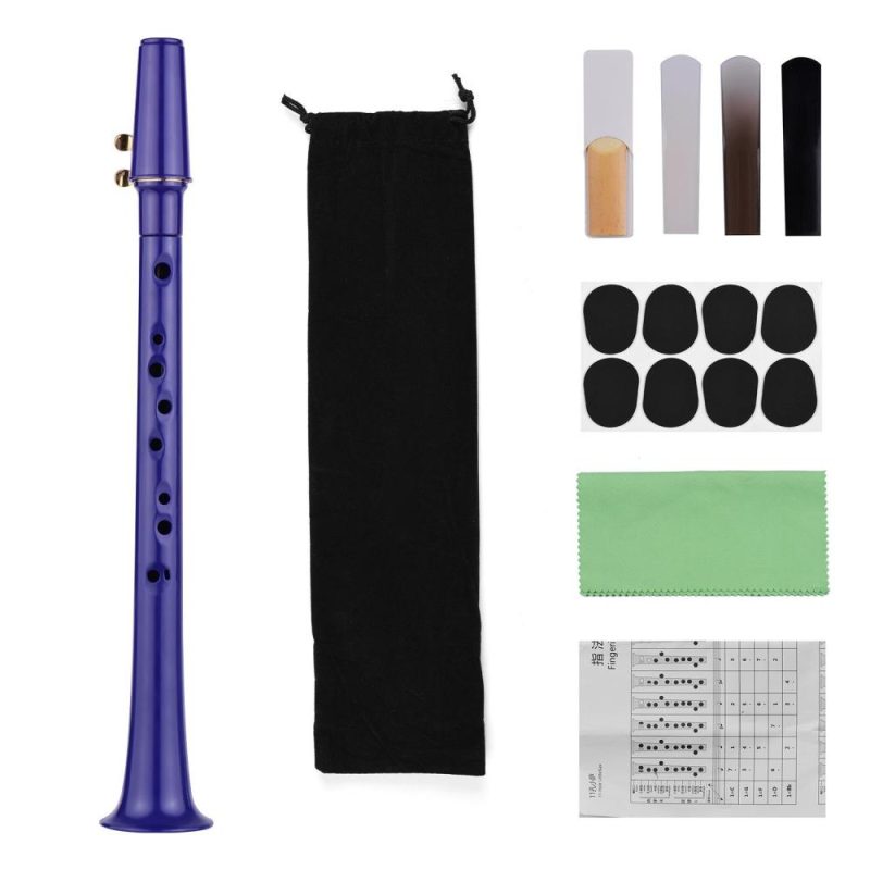 Woodwinds |   11-hole Mini Pocket Saxophone ABS Material Blue Musical Instruments Blue