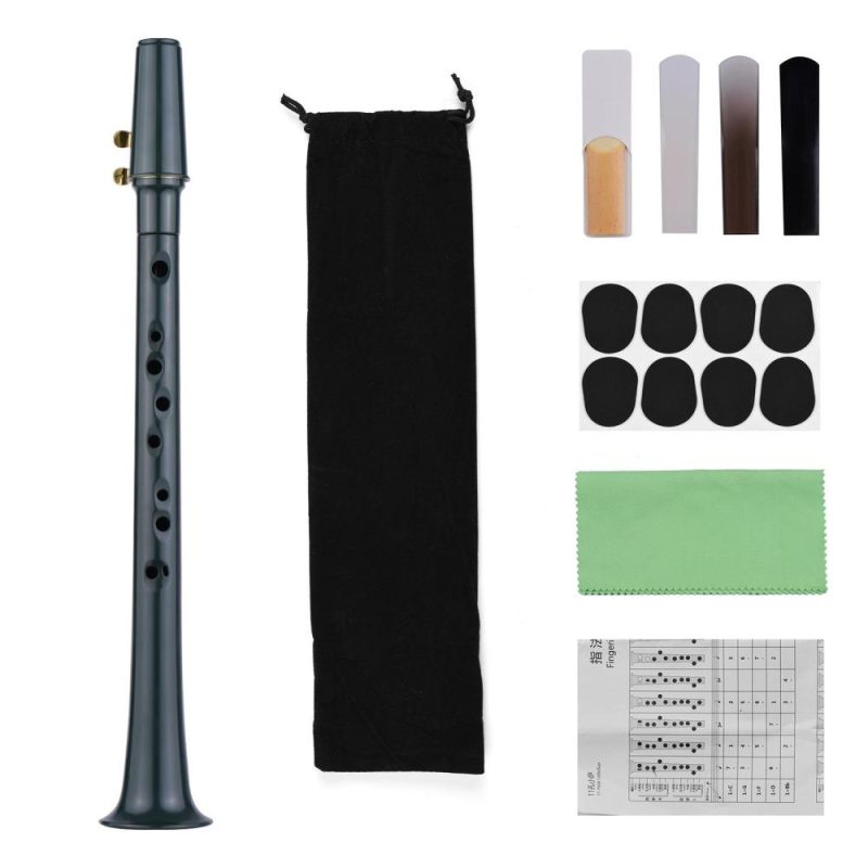 Woodwinds |   11-hole Mini Pocket Saxophone ABS Material Dark Green Musical Instruments Dark Green