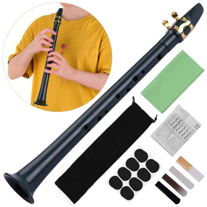 Woodwinds |   11-hole Mini Pocket Saxophone ABS Material Dark Green Musical Instruments Dark Green