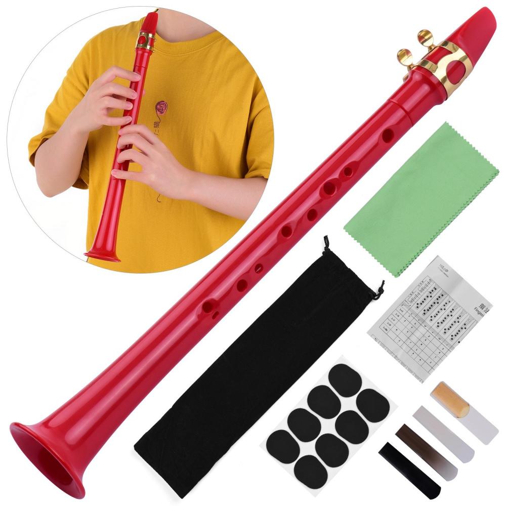 Woodwinds |   11-hole Mini Pocket Saxophone ABS Material Red Musical Instruments Red