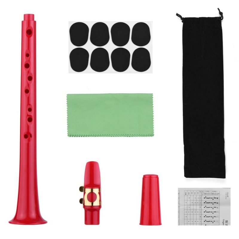 Woodwinds |   11-hole Mini Pocket Saxophone ABS Material Red Musical Instruments Red