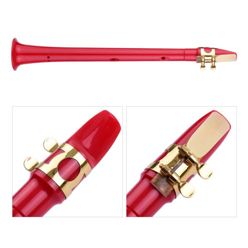 Woodwinds |   11-hole Mini Pocket Saxophone ABS Material Red Musical Instruments Red