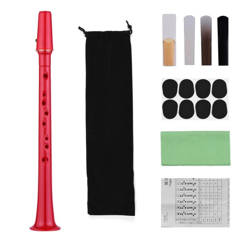 Woodwinds |   11-hole Mini Pocket Saxophone ABS Material Red Musical Instruments Red