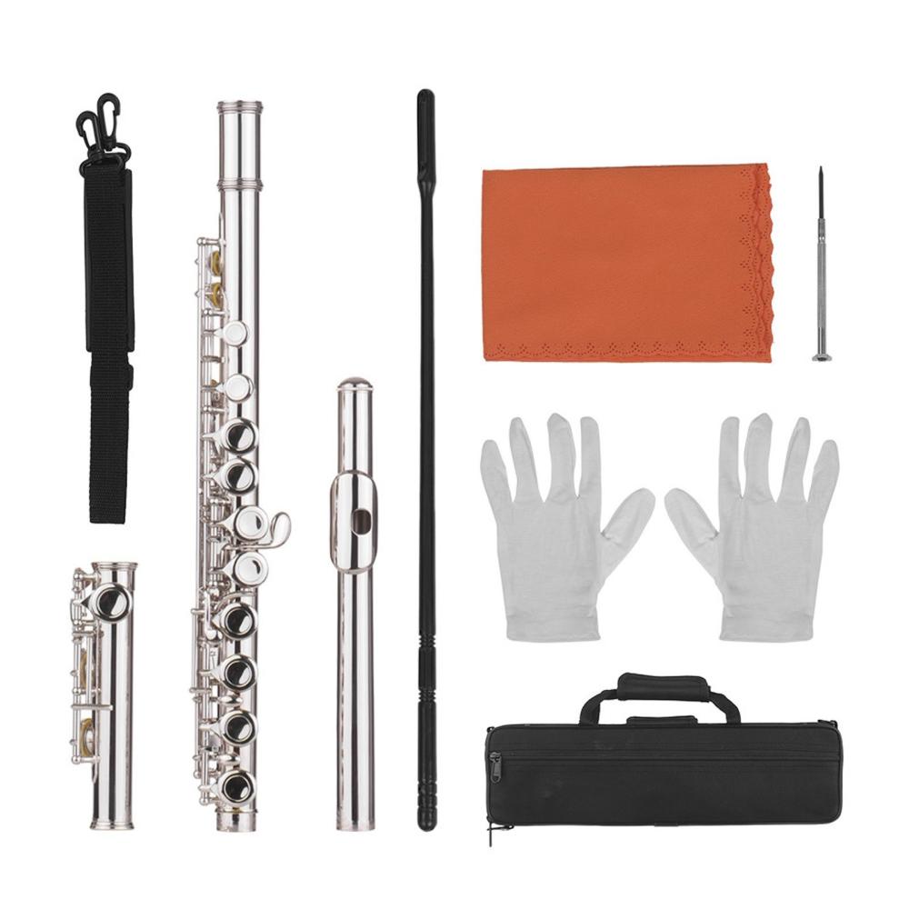 Woodwinds |   16 Holes Closed Hole Flute C Key Flutes Cupronickel Woodwind Instrument Musical Instruments Woodwinds