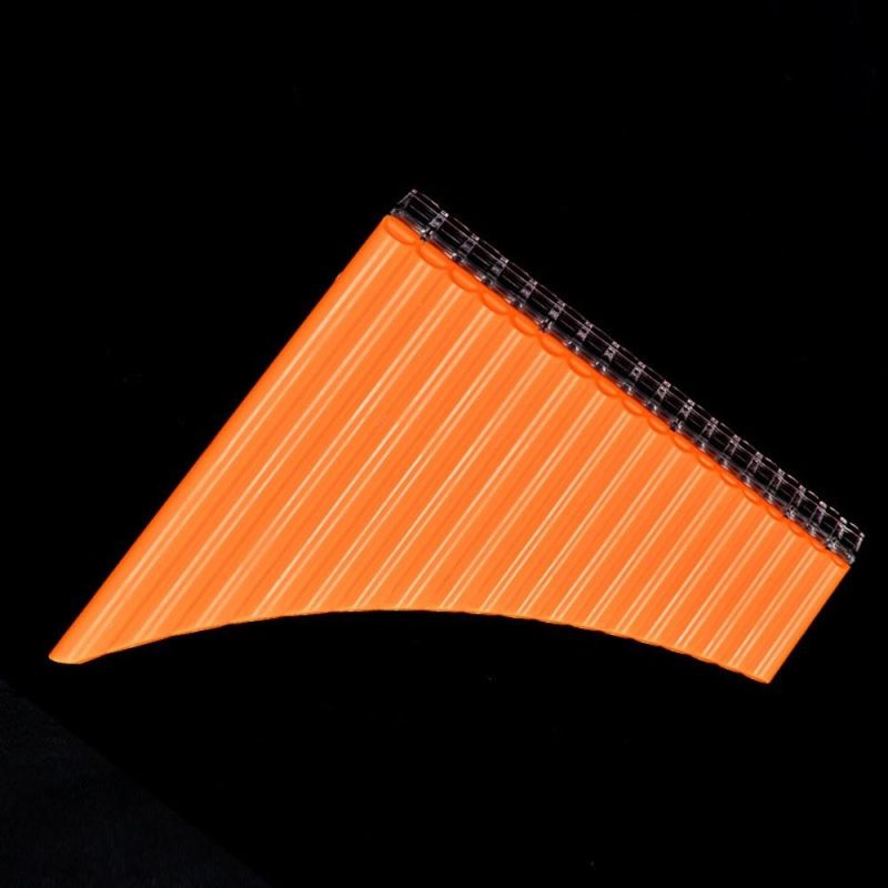 Woodwinds |   18 Pipe Pan Flute Panpipes C Key Pan Pipes with Mouthpiece for Beginners Students Orange Musical Instruments Orange