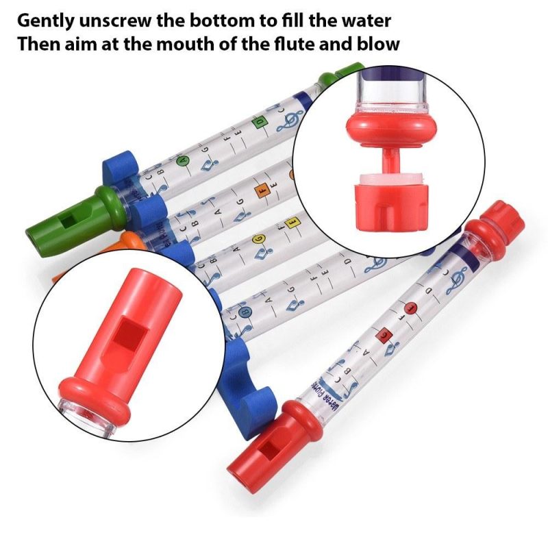 Woodwinds |   5-Piece Water Flute Set: Bath Time Fun & Musical Education Colorful Musical Instruments Colorful