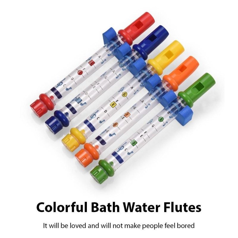 Woodwinds |   5-Piece Water Flute Set: Bath Time Fun & Musical Education Colorful Musical Instruments Colorful