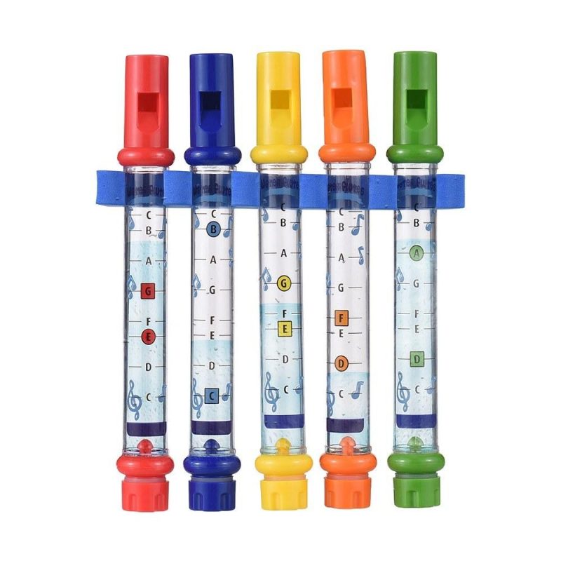 Woodwinds |   5-Piece Water Flute Set: Bath Time Fun & Musical Education Colorful Musical Instruments Colorful