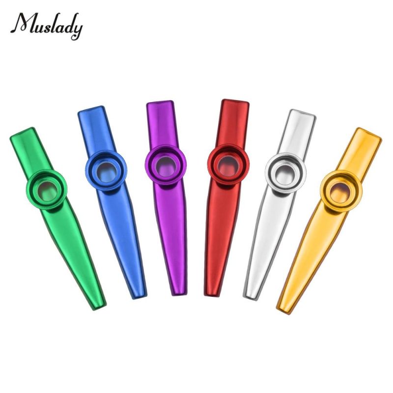 Woodwinds |   6pcs Aluminum Alloy Kazoo Musical Instrument for Child Adult Beginner Multicolour Musical Instruments Multicolour