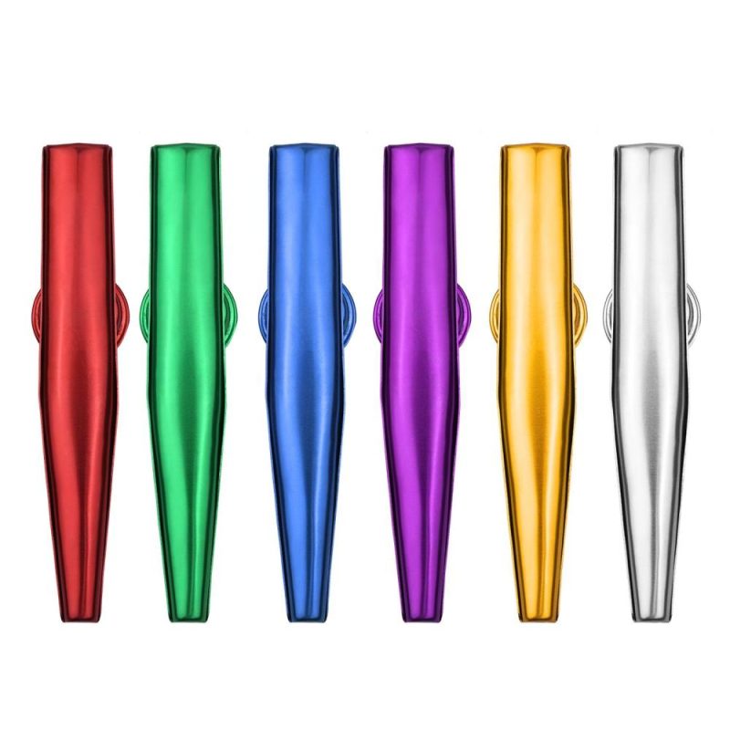 Woodwinds |   6pcs Aluminum Alloy Kazoo Musical Instrument for Child Adult Beginner Multicolour Musical Instruments Multicolour