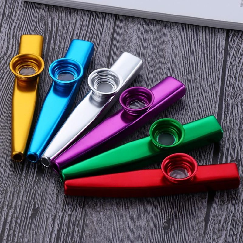 Woodwinds |   6pcs Aluminum Alloy Kazoo Musical Instrument for Child Adult Beginner Multicolour Musical Instruments Multicolour