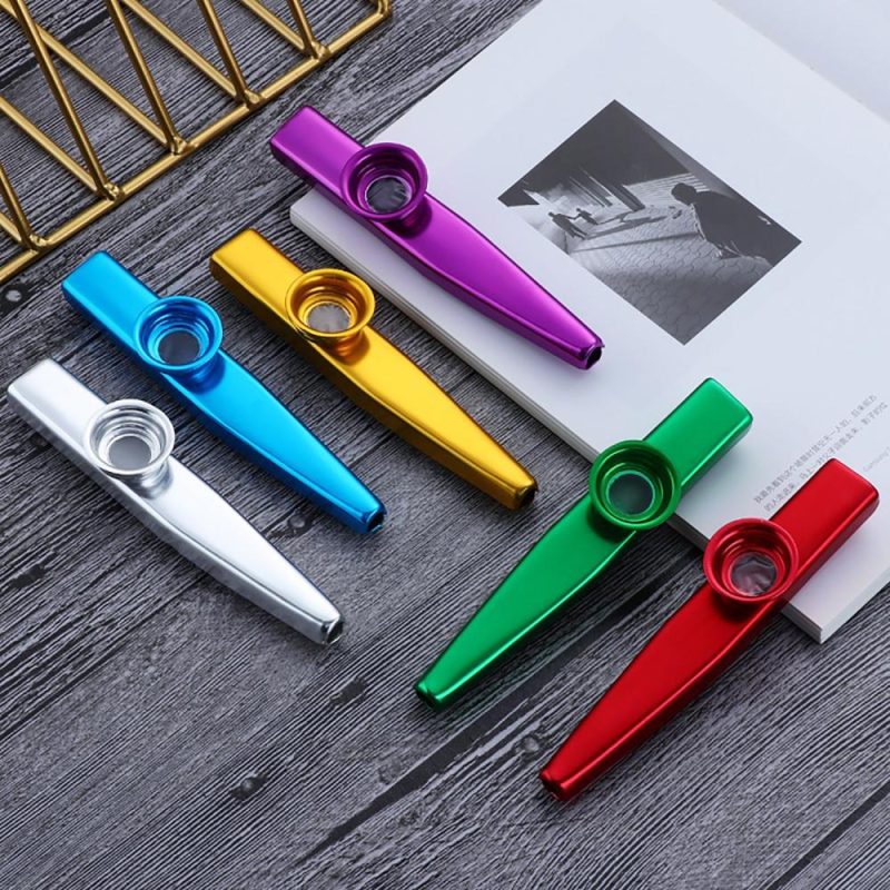 Woodwinds |   6pcs Aluminum Alloy Kazoo Musical Instrument for Child Adult Beginner Multicolour Musical Instruments Multicolour