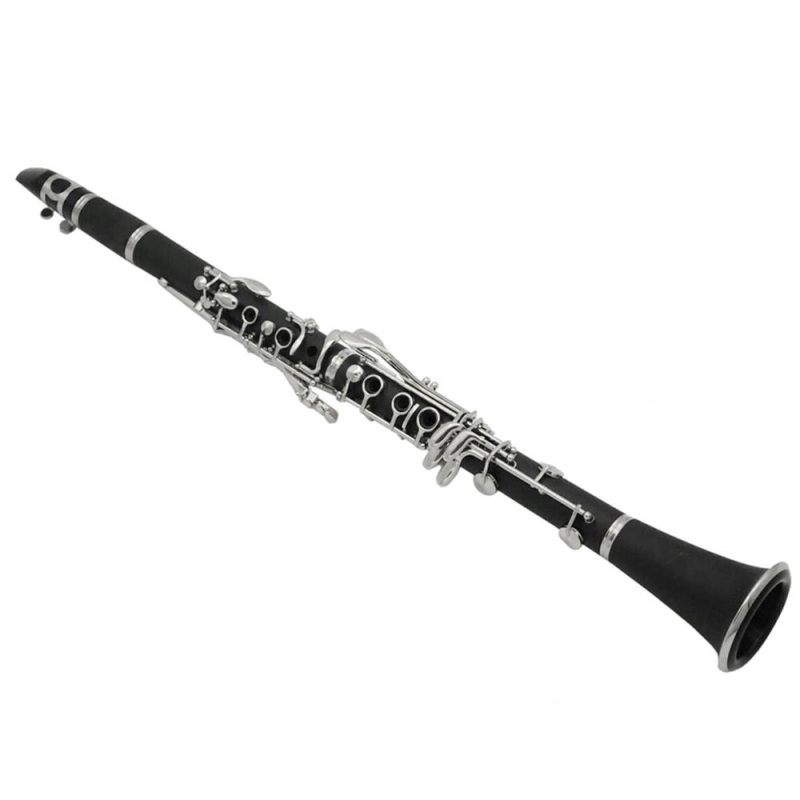 Woodwinds |   ABS Bb Clarinet: 17 Key Cupronickel Plated Nickel with Accessories Black Musical Instruments Black