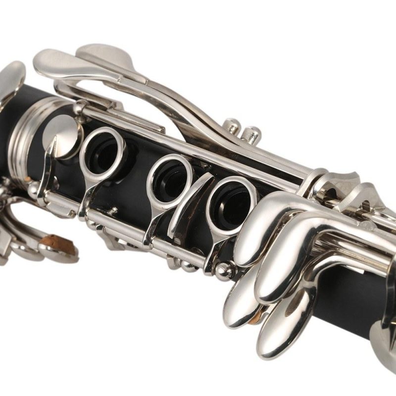 Woodwinds |   ABS Bb Clarinet: 17 Key Cupronickel Plated Nickel with Accessories Black Musical Instruments Black