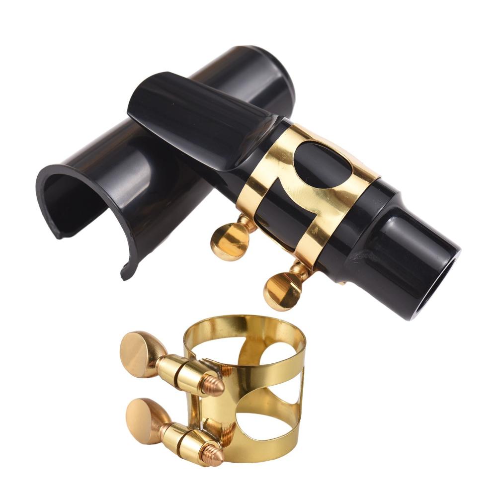 Woodwinds |   Alto Saxophone Mouthpiece Kit Alto Saxophone Mouthpiece with Ligature Reed Plastic Cap for Saxophone Instrument Black & Golden Musical Instruments Black & Golden