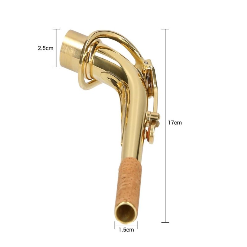 Woodwinds |   Alto Saxophone Neck Brass Bend Neck Sax Replacement Part Sax Accessory Gold Musical Instruments Gold