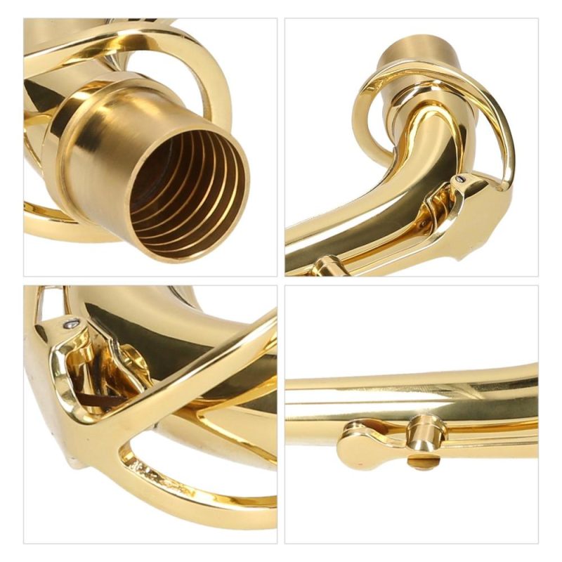 Woodwinds |   Alto Saxophone Neck Brass Bend Neck Sax Replacement Part Sax Accessory Gold Musical Instruments Gold