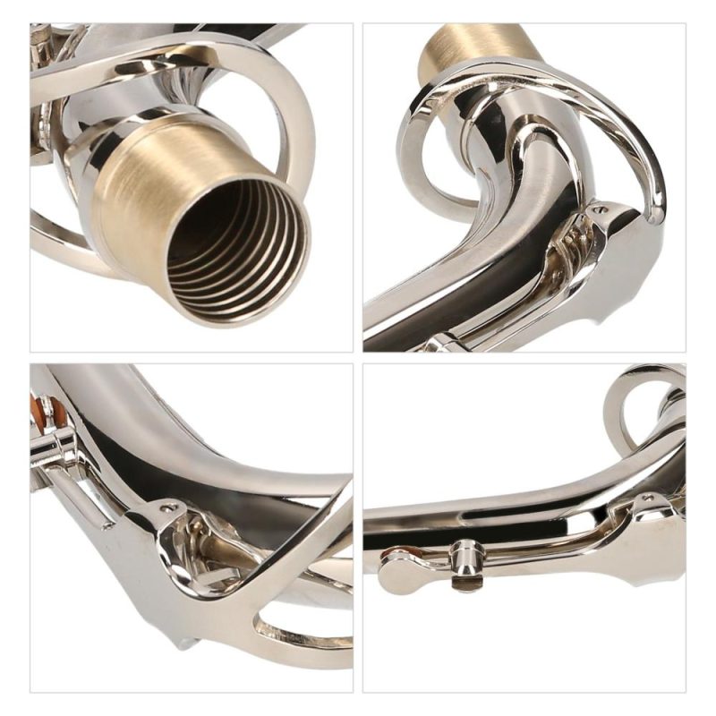 Woodwinds |   Alto Saxophone Neck Brass Bend Neck Sax Replacement Part Sax Accessory Silver Musical Instruments Silver