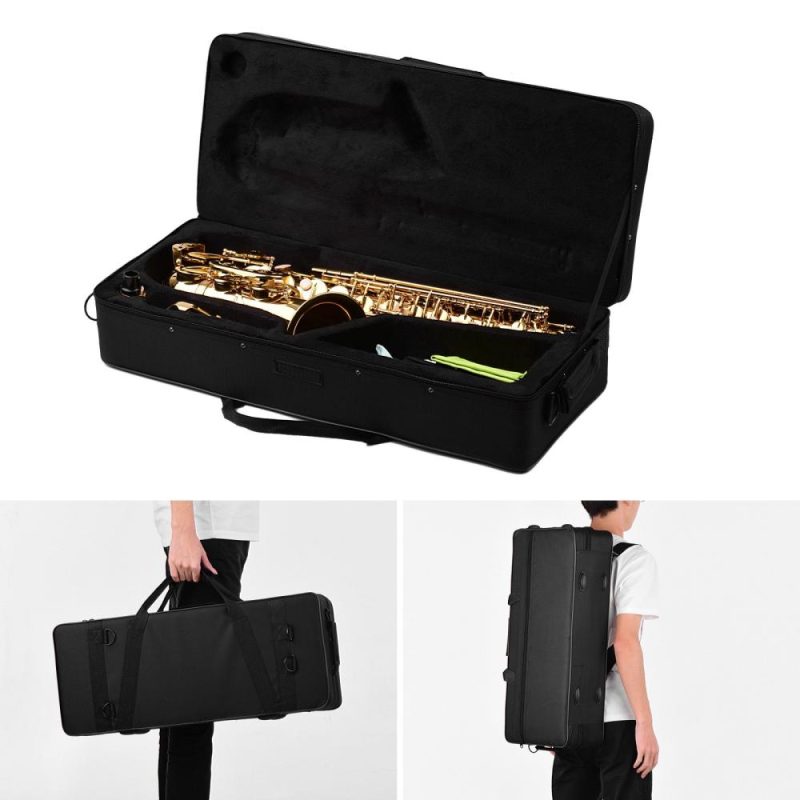 Woodwinds |   AS100 Eb Alto Saxophone Brass Lacquered Alto Sax Wind Instrument Gold Musical Instruments Gold