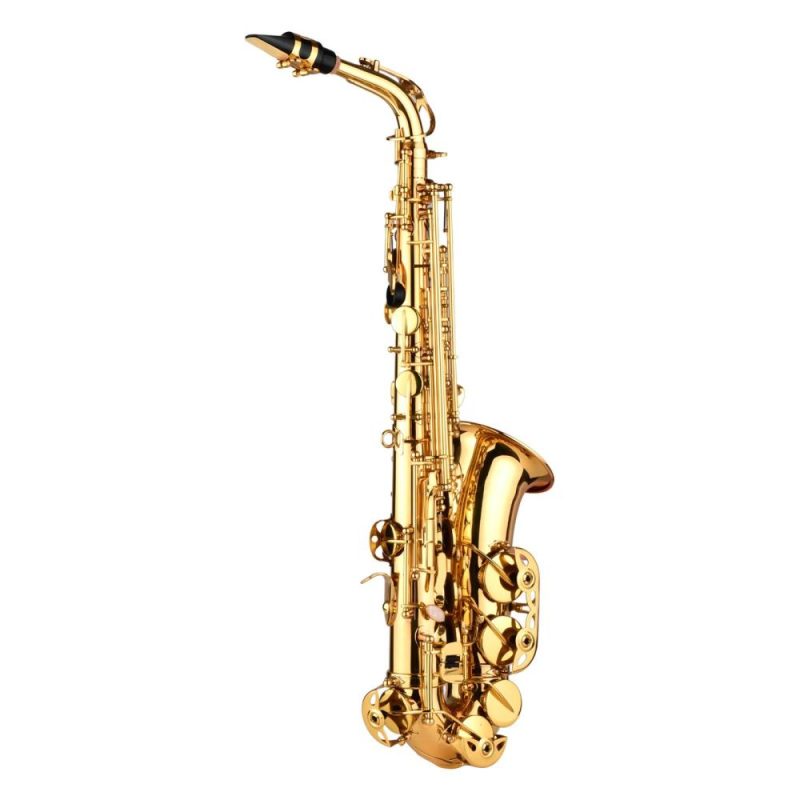 Woodwinds |   AS100 Eb Alto Saxophone Brass Lacquered Alto Sax Wind Instrument Gold Musical Instruments Gold