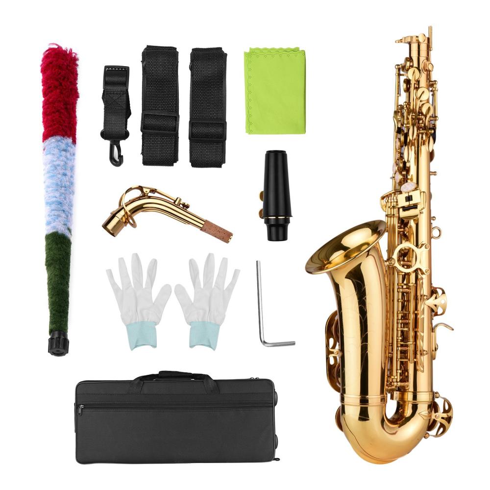 Woodwinds |   AS200 Eb Alto Saxophone Brass Lacquered Alto Sax Wind Instrument Gold Musical Instruments Gold