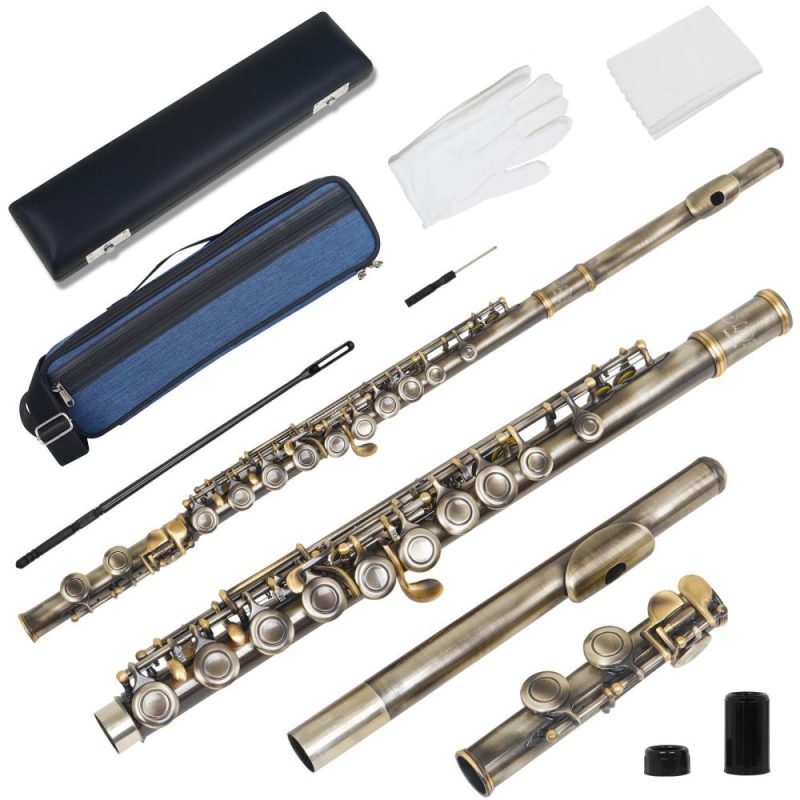 Woodwinds |   C-key 16-Hole Flute Set Closed Hole C Flute for Beginner Music Lover Green Musical Instruments Green