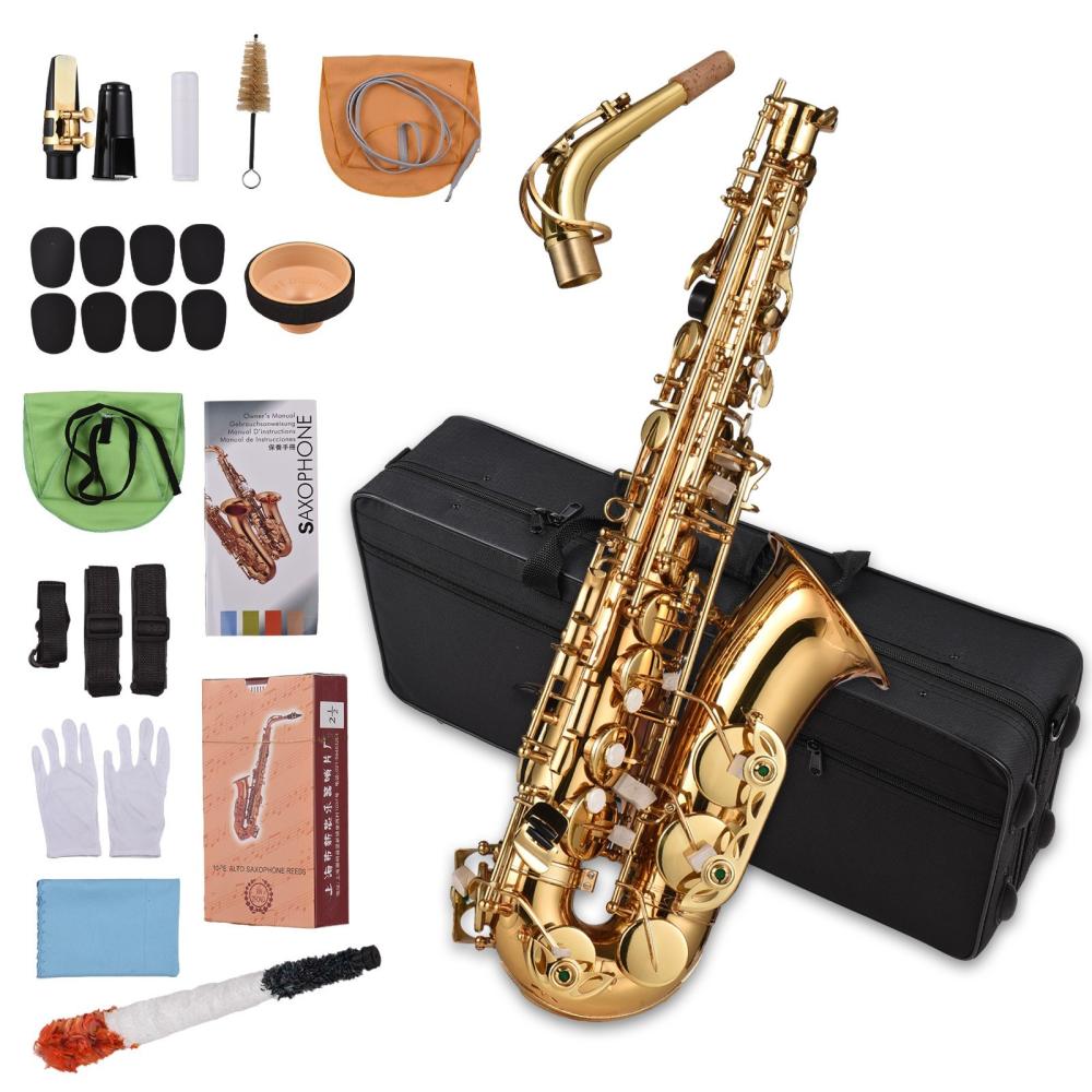 Woodwinds |   Eb Alto Saxophone Brass Lacquered Alto Sax Gold Musical Instruments Gold