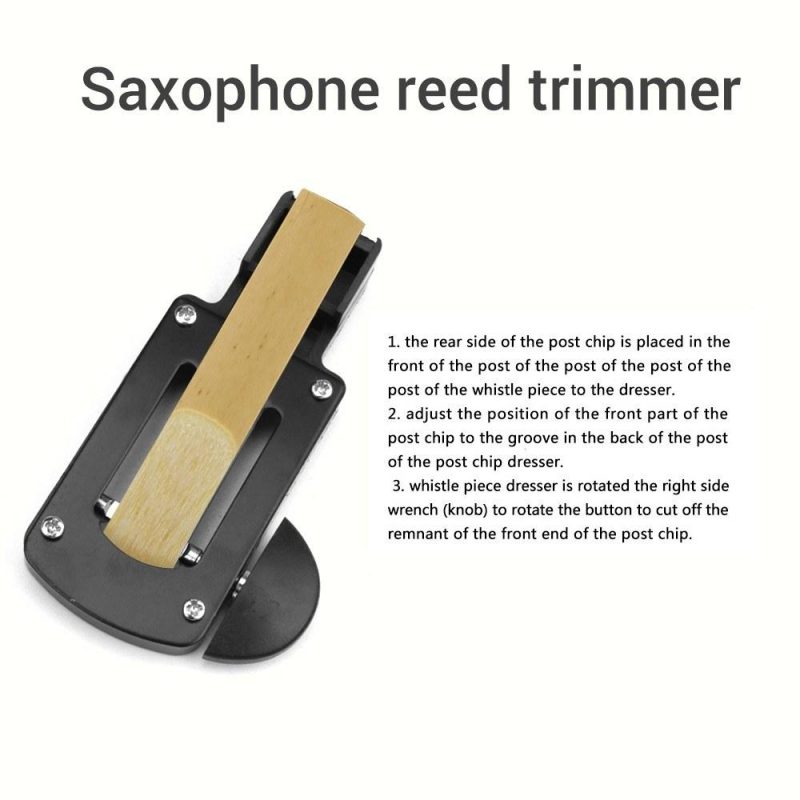 Woodwinds |   （ For alto sax）Saxophone Reed Cutter Soprano Alto Tenor Saxophone Reed Trimmer Black Musical Instruments Black