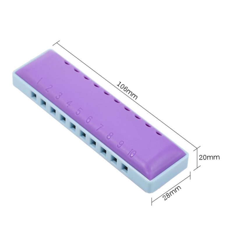 Woodwinds |   Harmonica Diatonic Blues Harmonica  10 Holes Blues Harp Mouth Organ Harmonica Purple Musical Instruments Purple