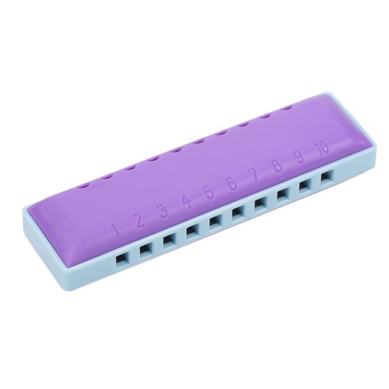 Woodwinds |   Harmonica Diatonic Blues Harmonica  10 Holes Blues Harp Mouth Organ Harmonica Purple Musical Instruments Purple