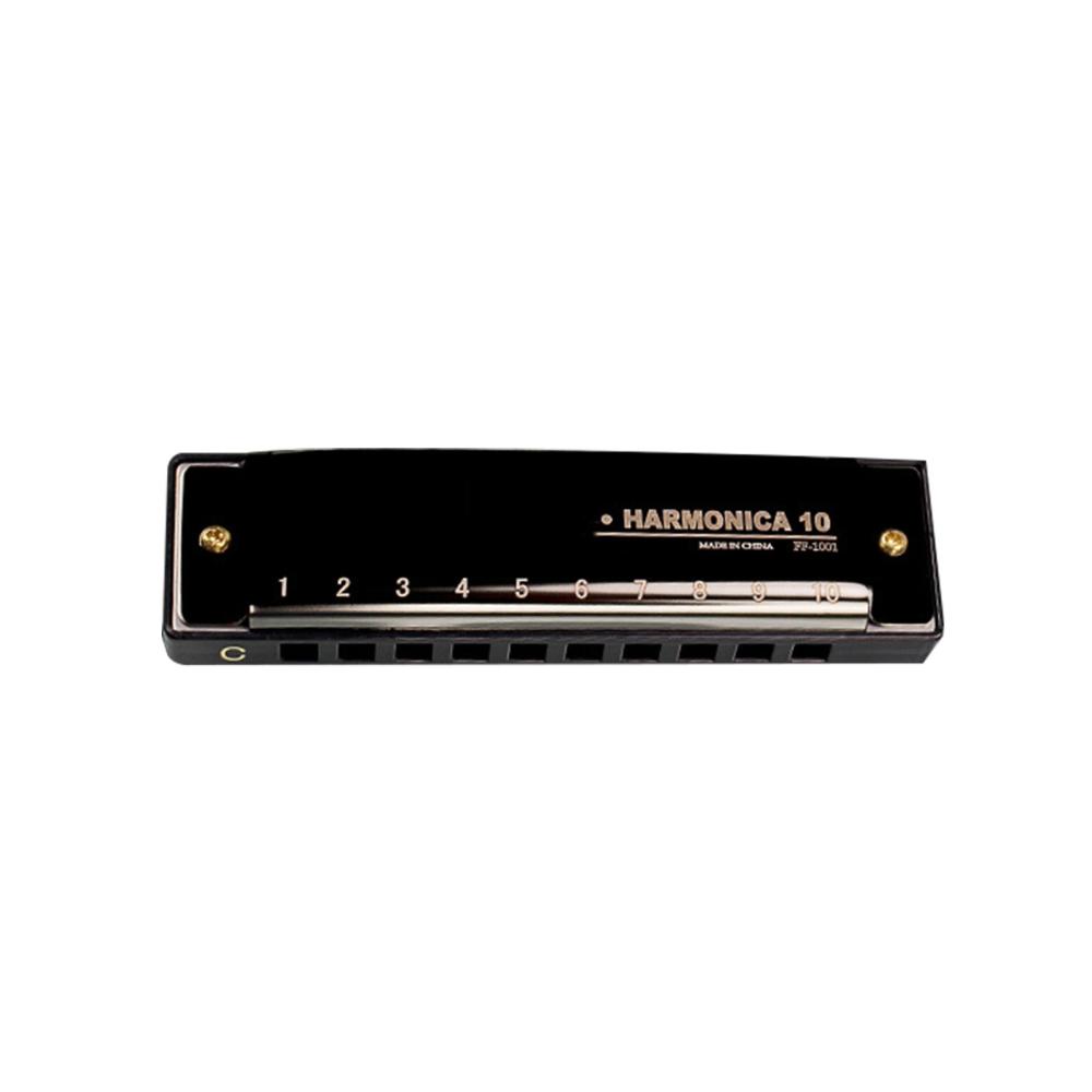 Woodwinds |   Harmonica Diatonic Blues Harmonica Key of C, 10 Holes 20 Tones Blues Harp Mouth Organ Harmonica Black Musical Instruments Black