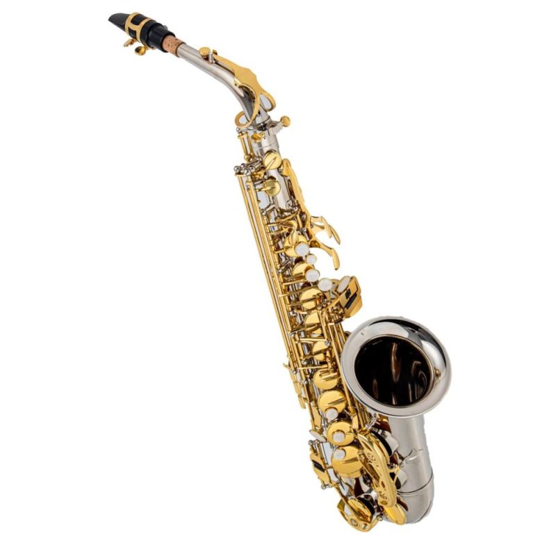 Woodwinds |   High-Quality Brass Eb Alto Saxophone E Flat Sax 802 Key Type Silver Musical Instruments Silver