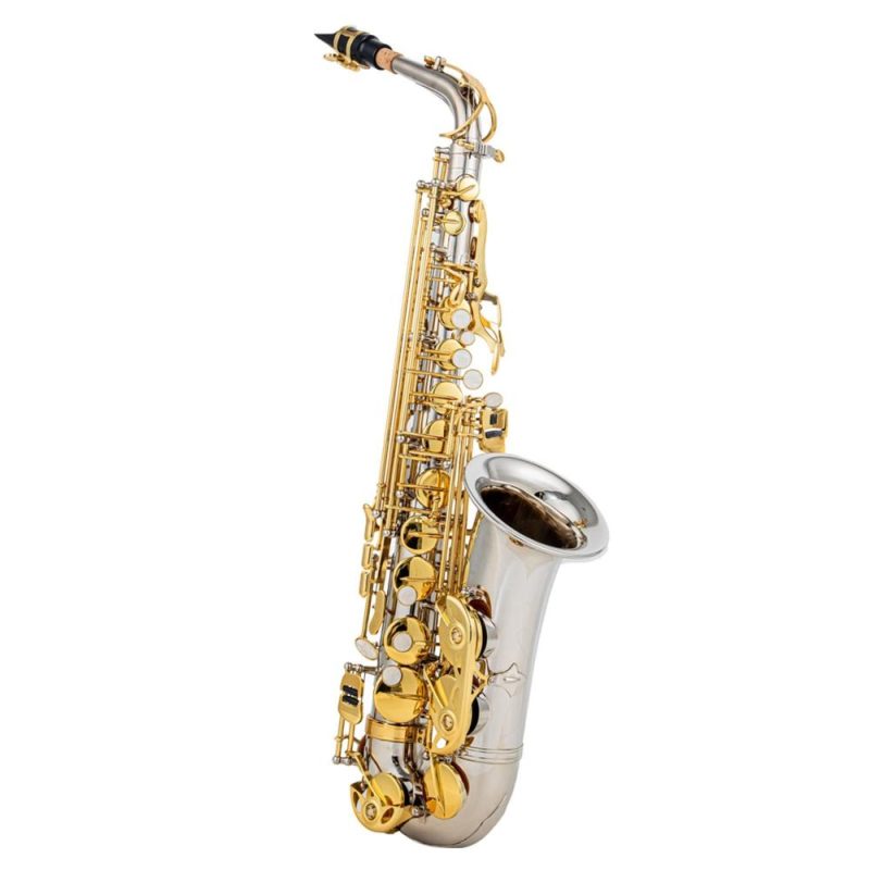 Woodwinds |   High-Quality Brass Eb Alto Saxophone E Flat Sax 802 Key Type Silver Musical Instruments Silver