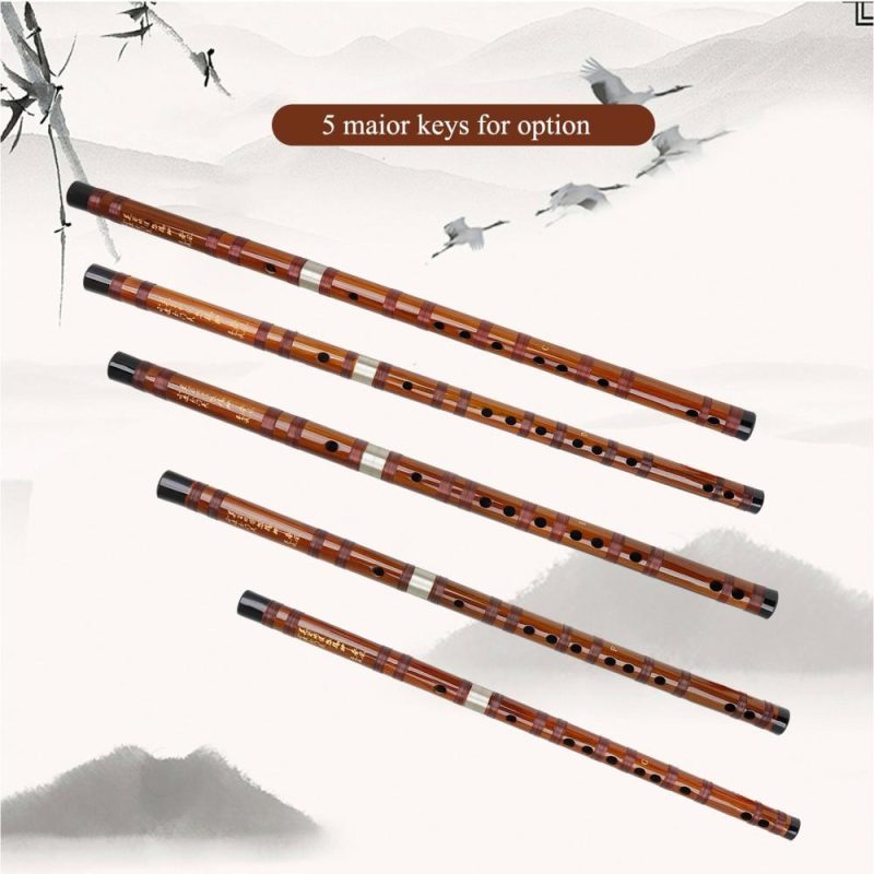 Woodwinds |   Key of C Flute Bitter Bamboo Dizi Traditional Chinese Handmade Woodwind Instrument Musical Instruments Woodwinds