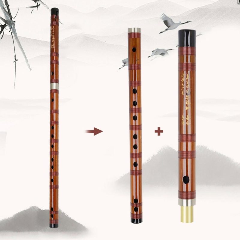 Woodwinds |   Key of C Flute Bitter Bamboo Dizi Traditional Chinese Handmade Woodwind Instrument Musical Instruments Woodwinds