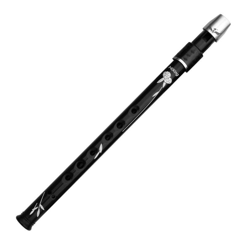 Woodwinds |   Lightweight Irish Whistle Tin Whistle Flute Recorder Instrument C key Black Musical Instruments Black