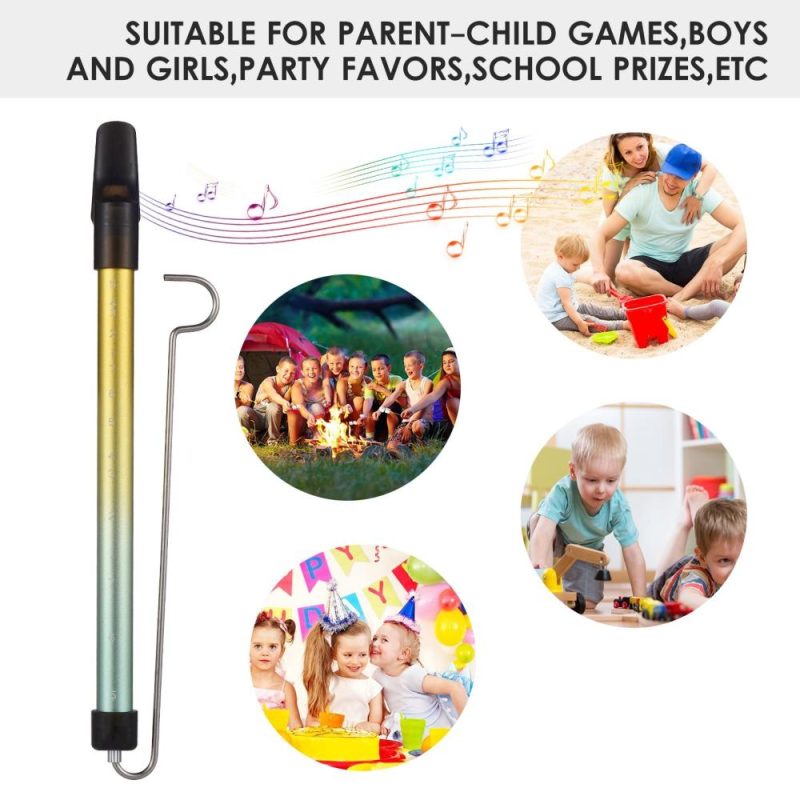 Woodwinds |   Metal Slide Whistle Scale Sliding Flute with Steel Sliding Rod Musical Instrument Toy for Children Kazoo Flute for Parent-Child Games Boys and Girls Party Favors School Prizes Multi Color Musical Instruments Multi Color